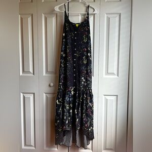Farm Rio Floral Navy Blue Maxi Dress Size 6